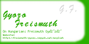 gyozo freismuth business card